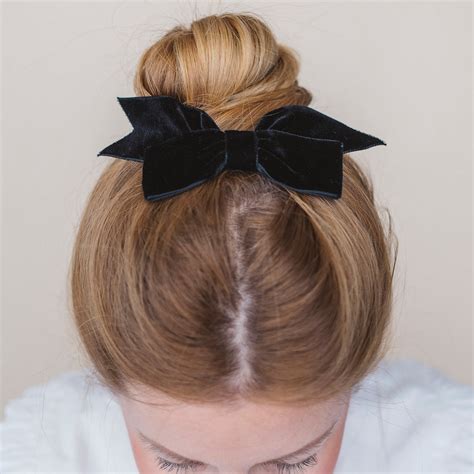 black velvet bow hair clip|hair bow clips for adults.